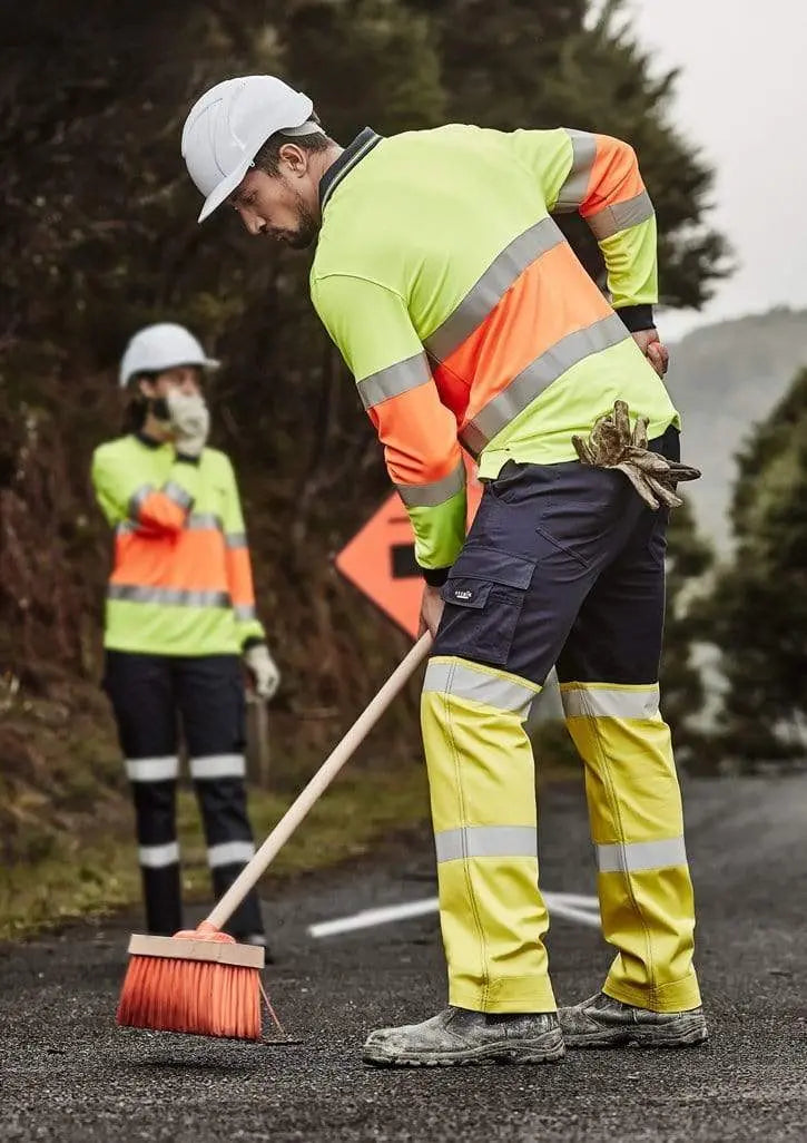 SYZMIK mens bio motion hi vis taped pant zp980 Metro Workwear.